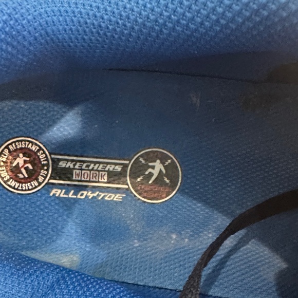 Skechers Men's Black and Blue work sneakers with alloy toe ( safety shoes ) - Picture 6 of 6